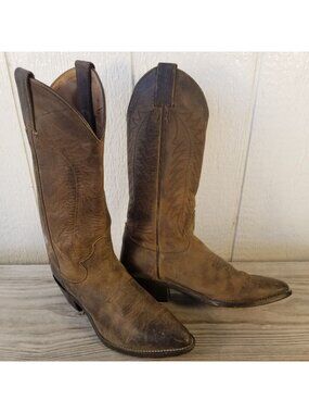 Justin Florica Womens Bay Apache Brown Leather Western Boots 6 C L4935